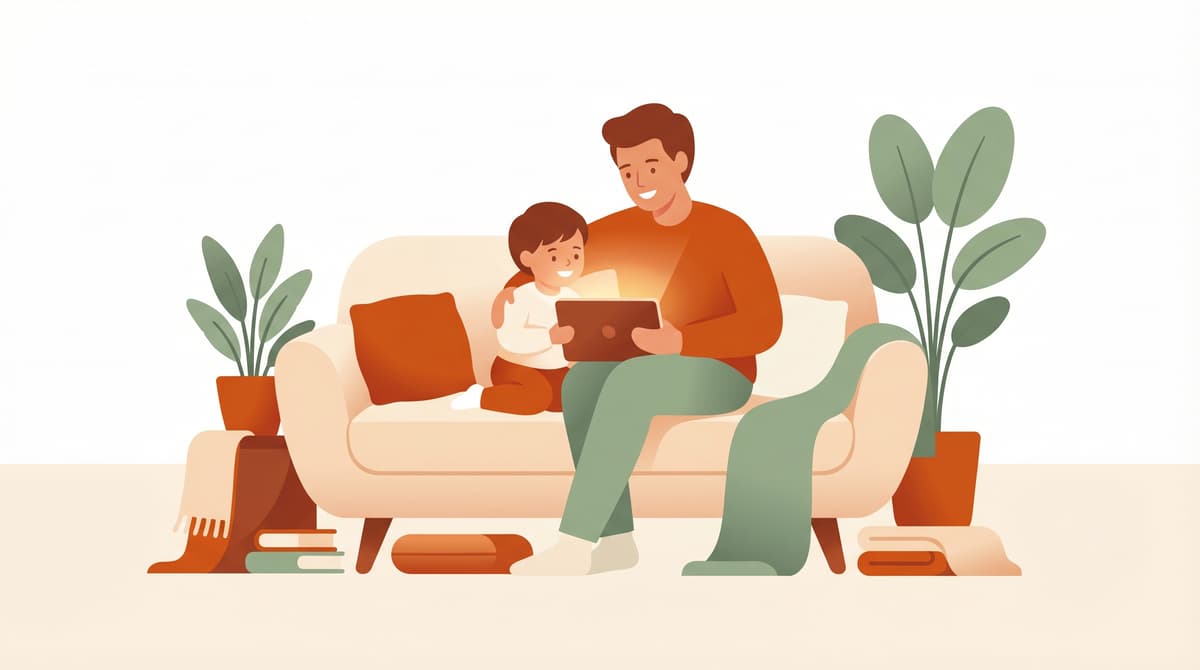 Parent and child illustration